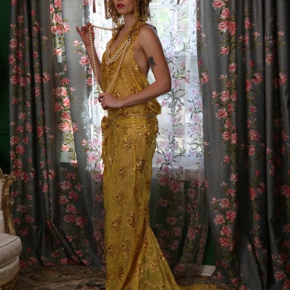 Sample Gown "DUCHESS RUTH" Gatsby Wedding Gown - Picture 13 of 16